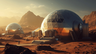 Futuristic Mars Base