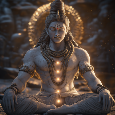 Glowing Chakras of Lord Shiva