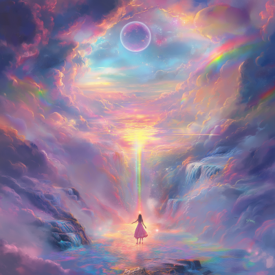Surreal Sunset Landscape