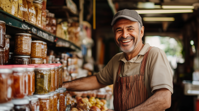 Smiling Jam Seller