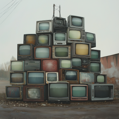 Piled Televisions