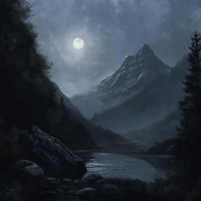 Dark Semi-Realistic Landscape