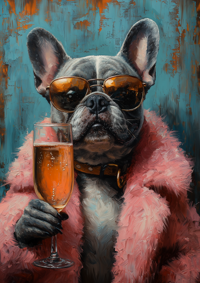 Stylish Bulldog Celebration