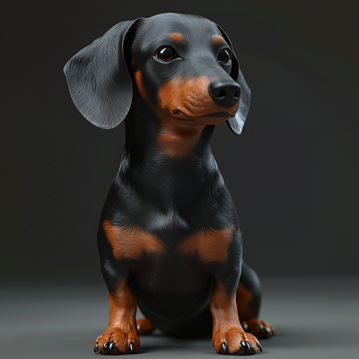 Sophisticated 3D Rendered Dachshund