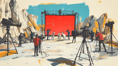 Film Set with Mountain Goats