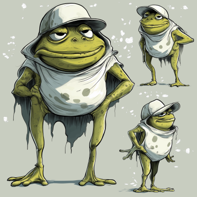 Cartoon Frog Superhero