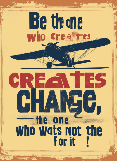 Be the One Who Creates Change Poster