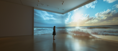 Art Gallery Beach Projection