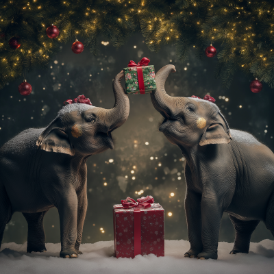 Christmas Elephants