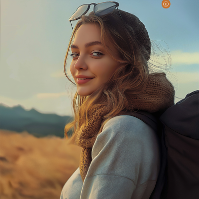Woman Walking in Nature