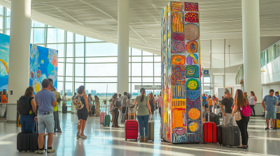 Diverse Gathering at Miami Airport