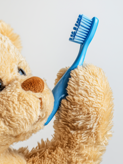 Teddy Bear with Toothbrush