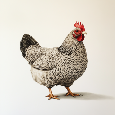 Realistic Hen Illustration