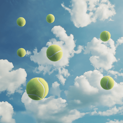 Tennis Balls in Clouds