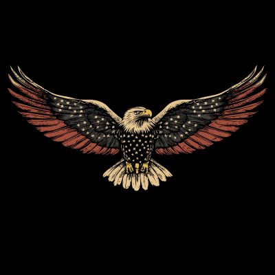 Eagle with American Flag