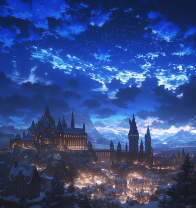 Winter Night at Hogwarts