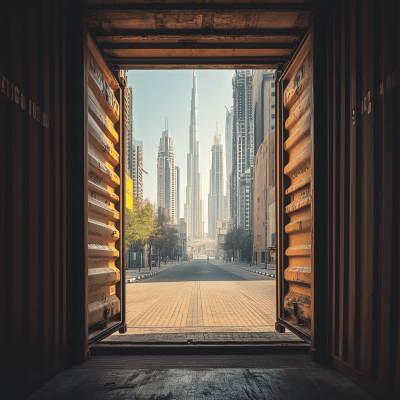 Dubai Street in an Open Container