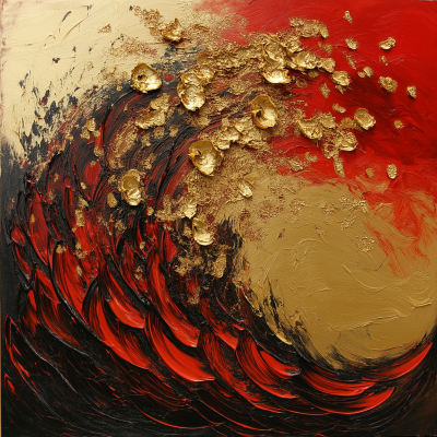 Abstract Art with Gold