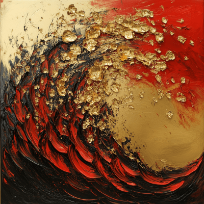 Golden Abstract Art