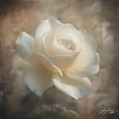 Soft White Rose Closeup