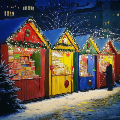Christmas Market at Night