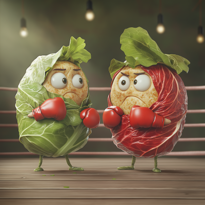 Cabbage Roll Boxing Match