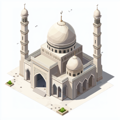 Isometric View of Central Mosque
