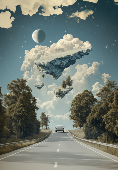 Dreamy Highway Scene