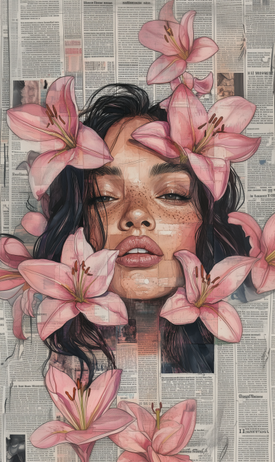 Fairytale Woman with Lilies