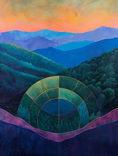 Appalachian Mountains with Sacred Geometry