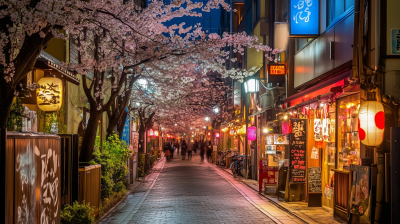 Nighttime Japanese Alley