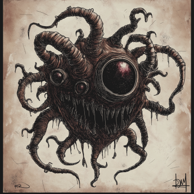 Steampunk Beholder Illustration