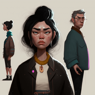 Asian Vampire Hunter Character Design