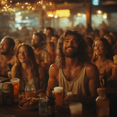 Happy Customers at Restaurant