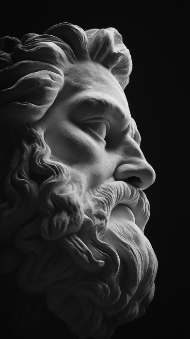 Black and White Zeus Portrait