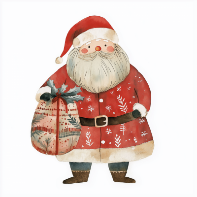 Scandinavian Folk Art Santa Claus