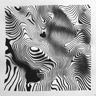 3D Topographic Map Pattern