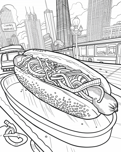 Classic Chicago Coloring Page