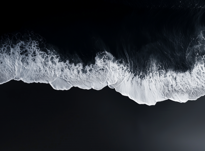 Minimalist Ocean Waves Wallpaper