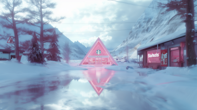 Pink Triangular Design