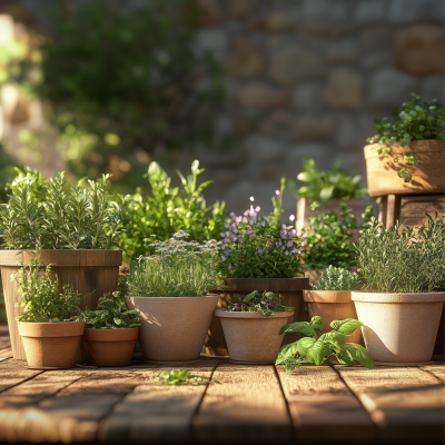 Realistic Herb Garden