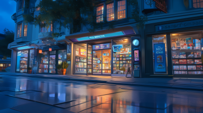 Modern Trading Card Shop Front