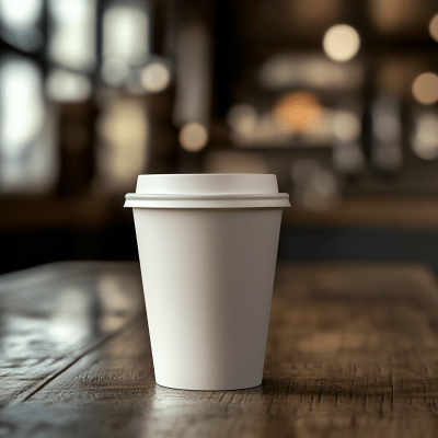 White Coffee Cup Mockup