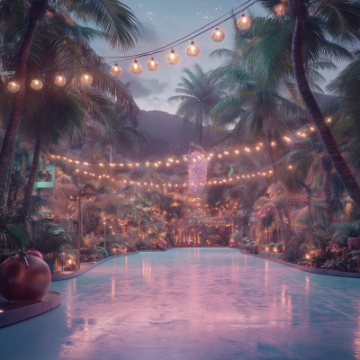 Tropical Roller Skating Party