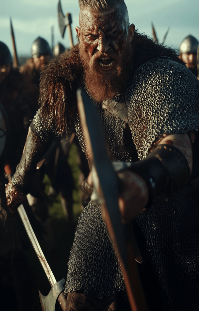 Viking vs Spaniard Warriors Battle