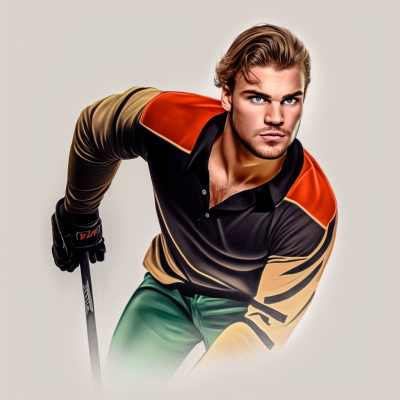 Illustration of Hockey Player