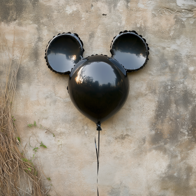 Mickey Mouse Black Balloon