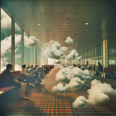 Surreal Airport Corridor