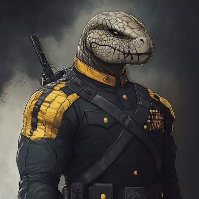 Muscular Reptilian Soldier