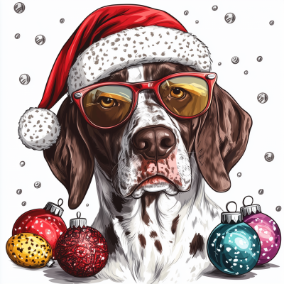 Cartoon German Shorthaired Pointer